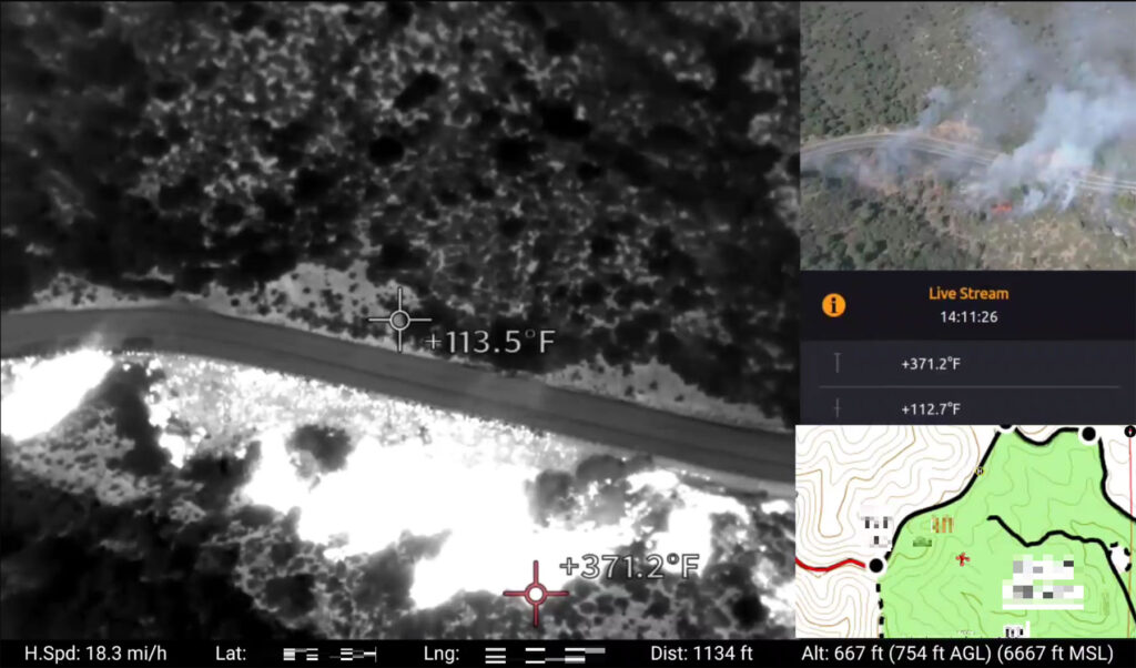 Xer Technologies X8 with Workswell Wiris Enterprise EO/IR live video feed, temperature measurement, hotspot pointer, geo coordinates and range finder.